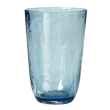 Läs mer om Broste Copenhagen Hammered dryckesglas 50 cl Blå