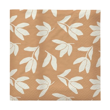 Broste Copenhagen Herbert pappersservetter 33×33 cm 20-pack Cinnamon sand-off white