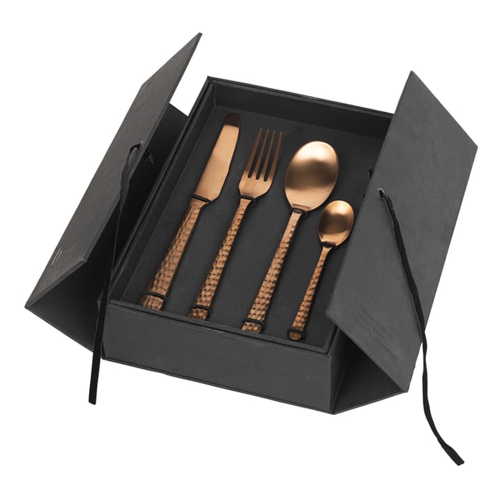 Hune bestick 16 delar, Copper hammered Broste Copenhagen