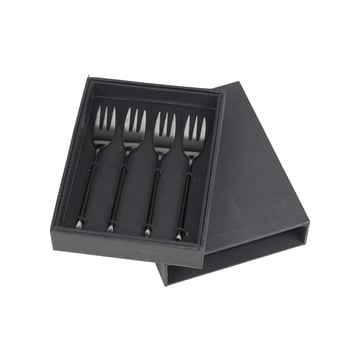 Produktfoto för Broste Copenhagen Hune Titanium Mat Black, Tårtgafflar, 4 st.