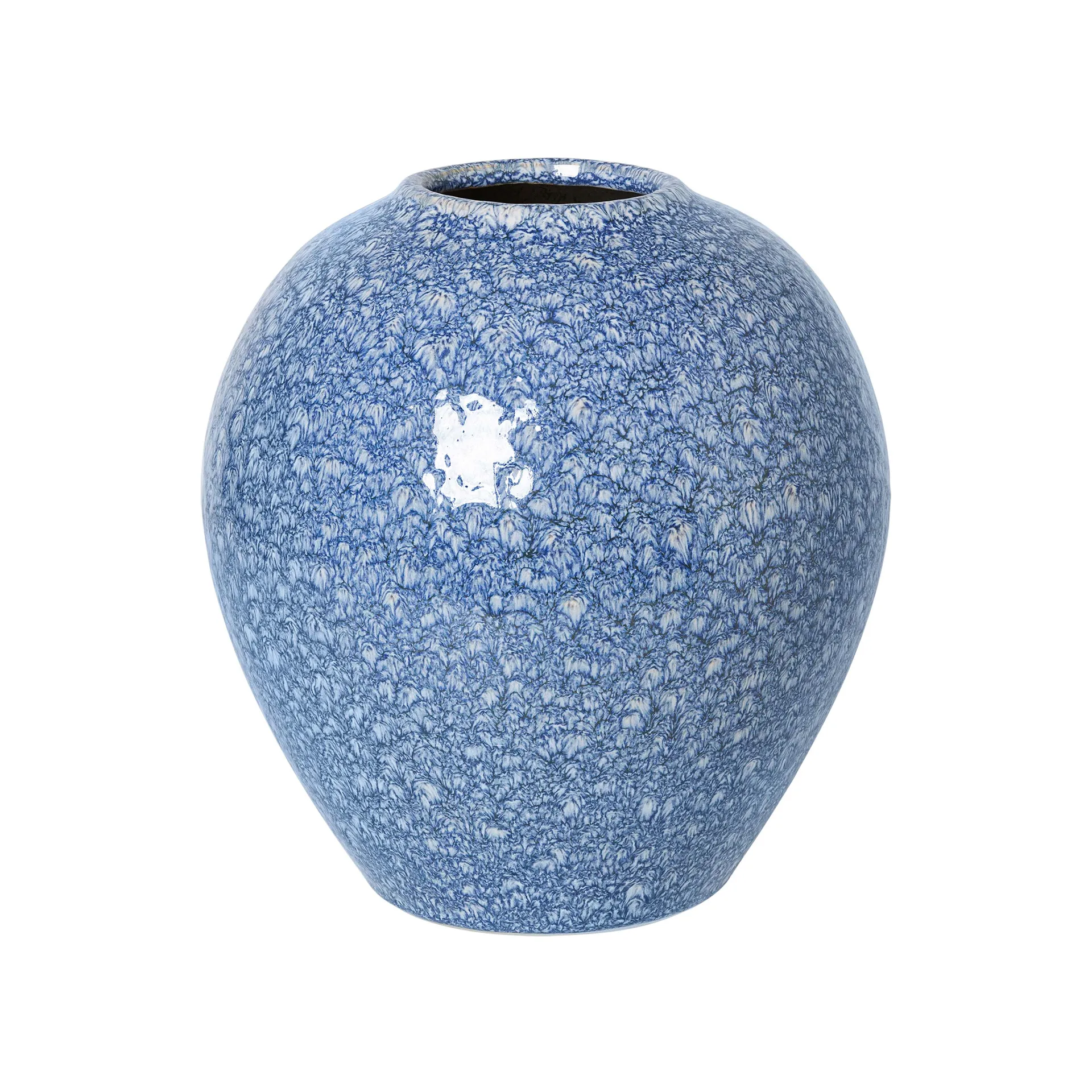 Ingrid keramikvas 25,5 cm, Insignia blue-white Broste Copenhagen