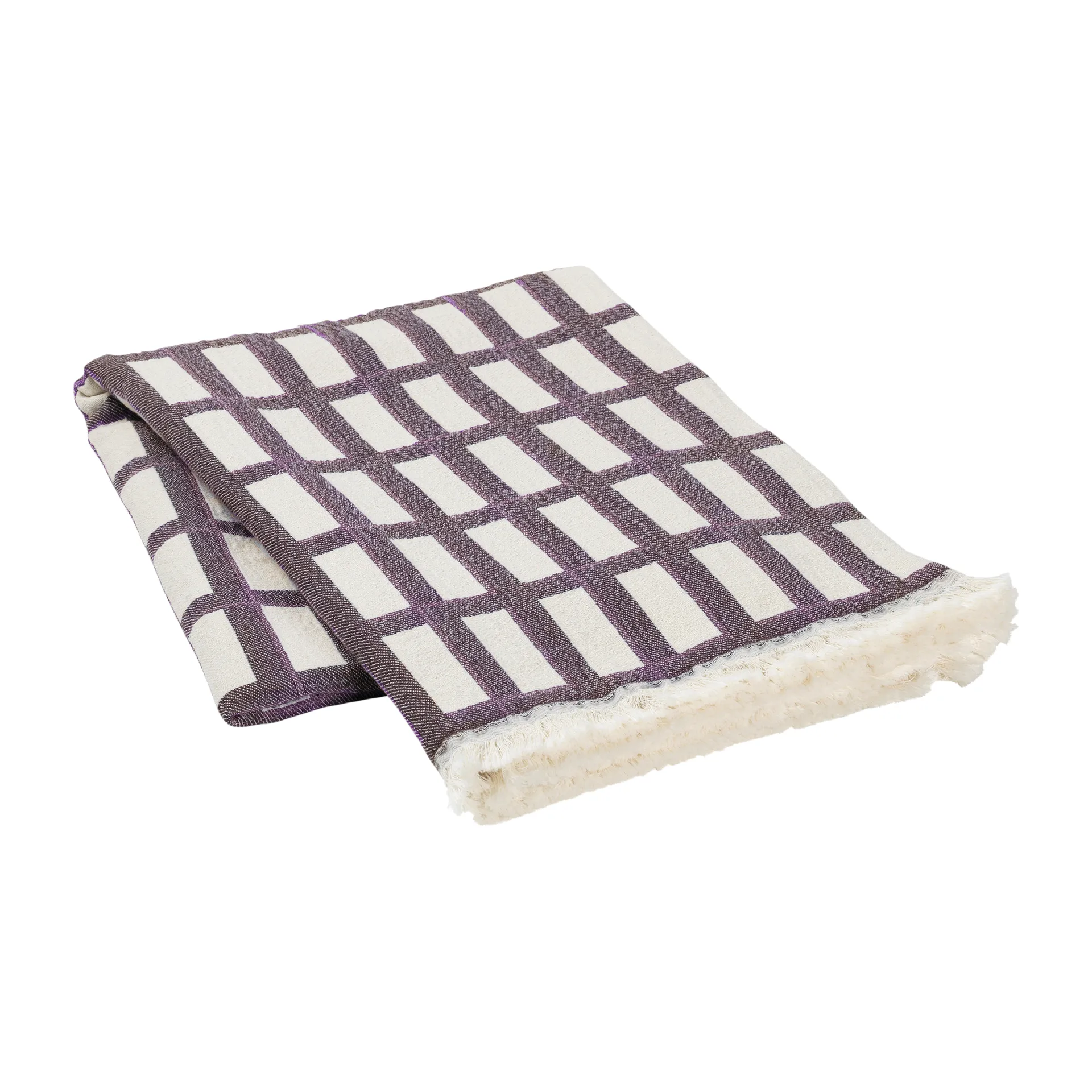 Isa bomullspläd 130x180 cm, Decadent cocolate-purple Broste Copenhagen