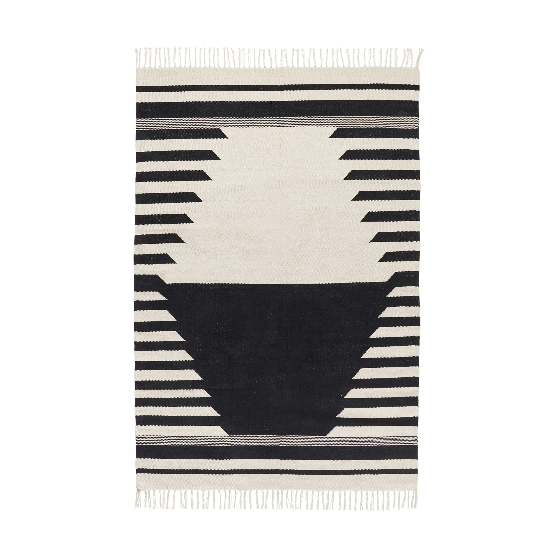 Iselin matta 140x200 cm, Black-off white Broste Copenhagen