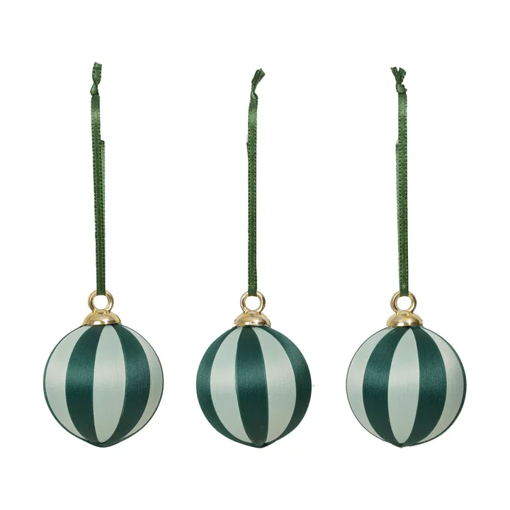 Joy julgranskula - Deep Forest-Light Sage, 3-pack - Broste Copenhagen