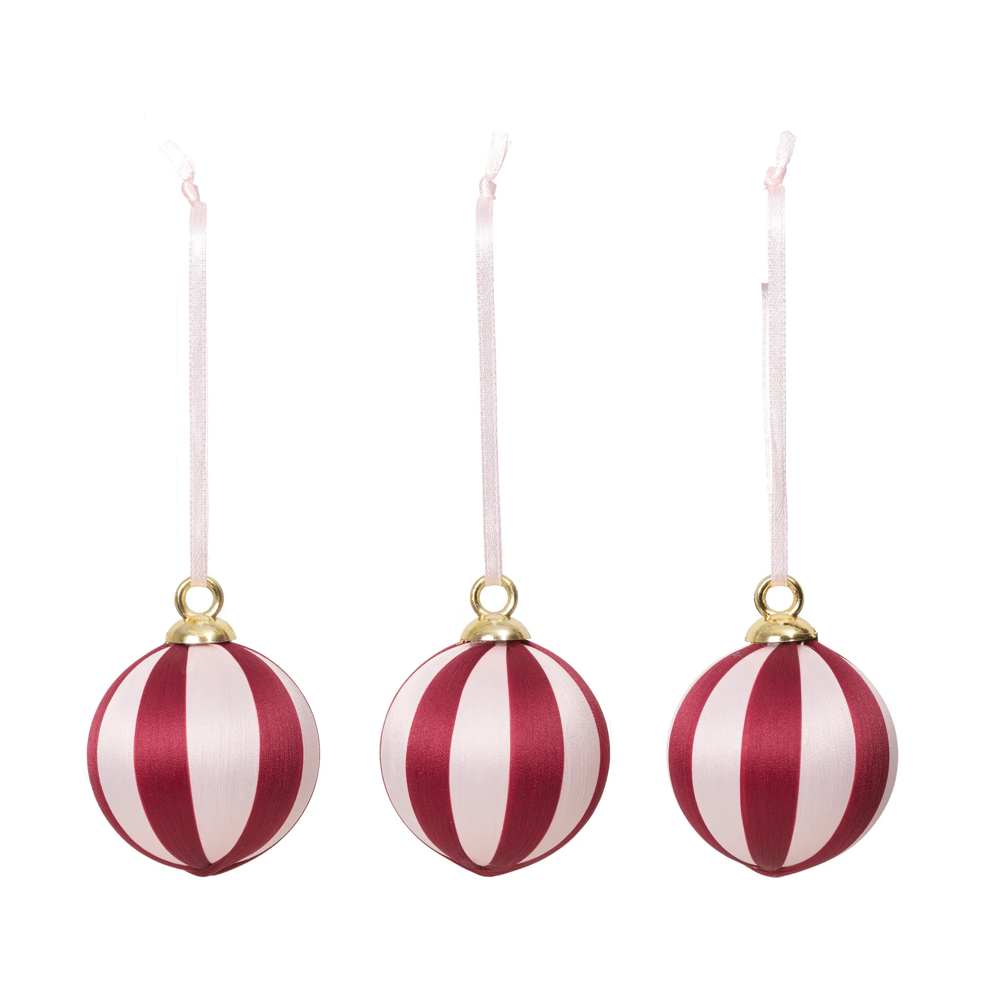 Joy julgranskula, Deep Red-Soft Pink, 3-pack Broste Copenhagen