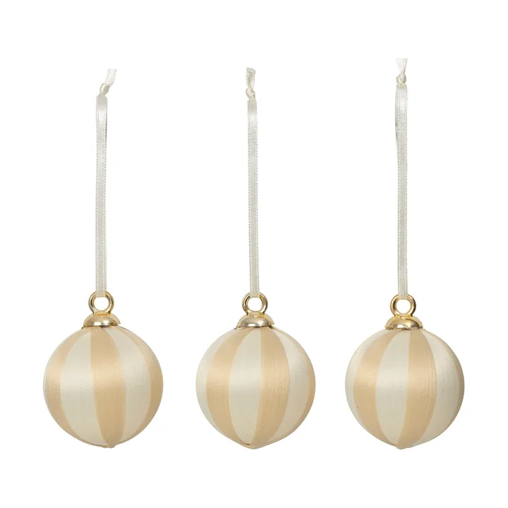 Joy julgranskula - Off White-Beige, 3-pack - Broste Copenhagen