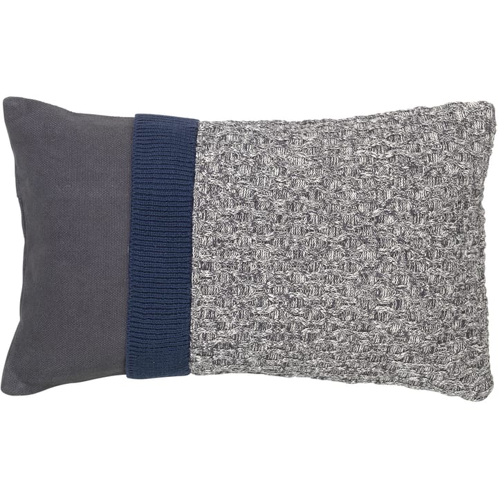 Knit kuddfodral 30x50 cm, Dark grey-blue night Broste Copenhagen