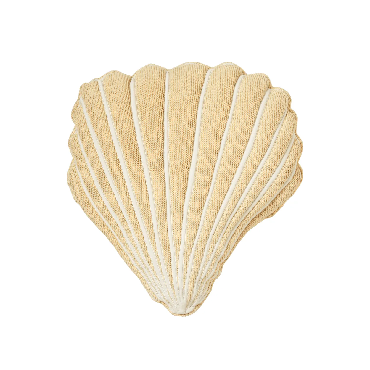 Produktfoto för Broste CPH - Seashell Cushion - Kudde - Light Yellow - B50 x L50 cm