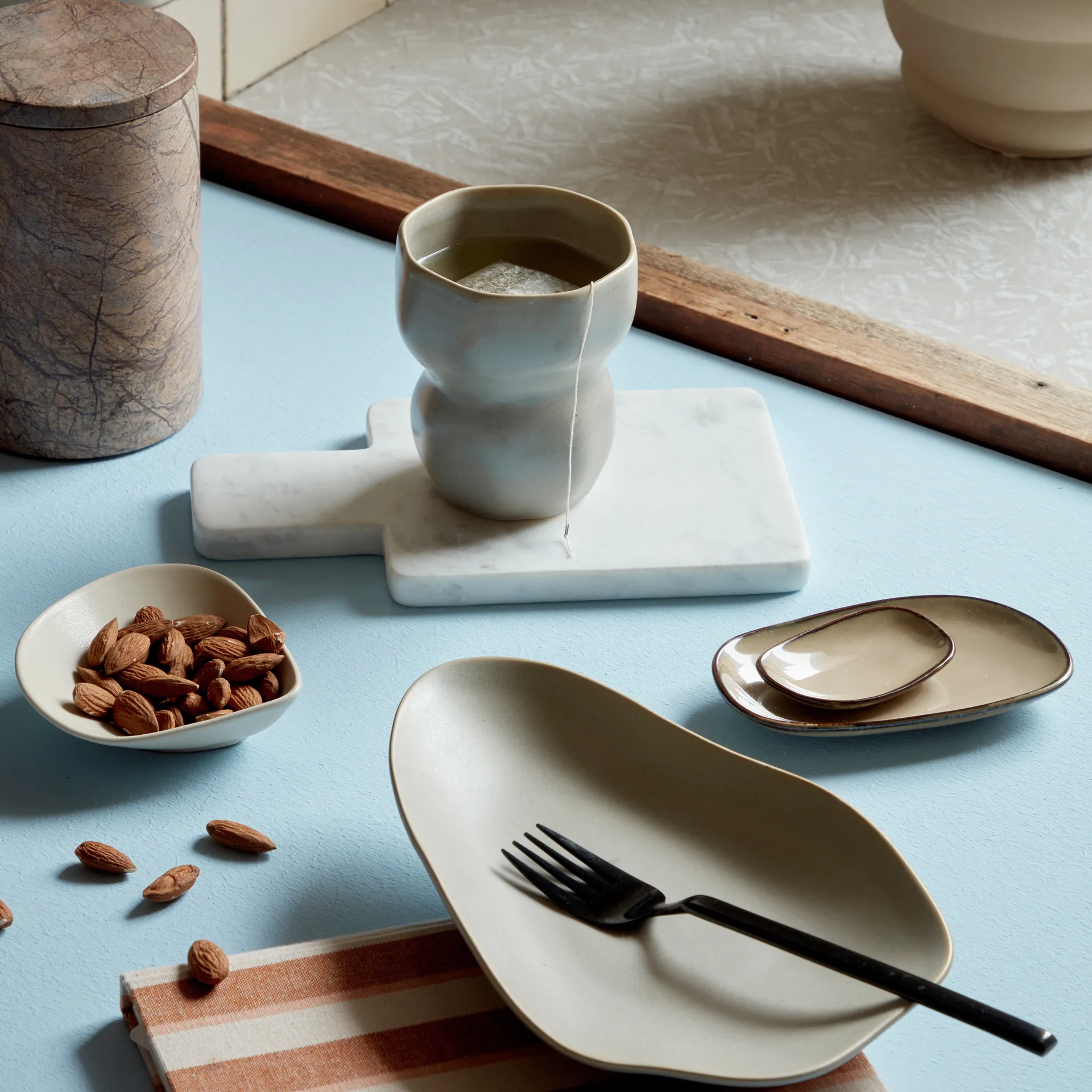 Limfjord tallrik 14x24 cm, Soft brown Broste Copenhagen