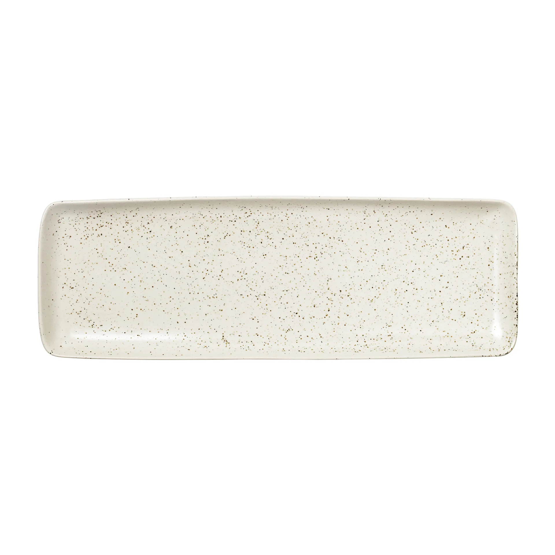 Nordic Vanilla fat rektangulärt 12,5x35 cm, Cream with grains Broste Copenhagen
