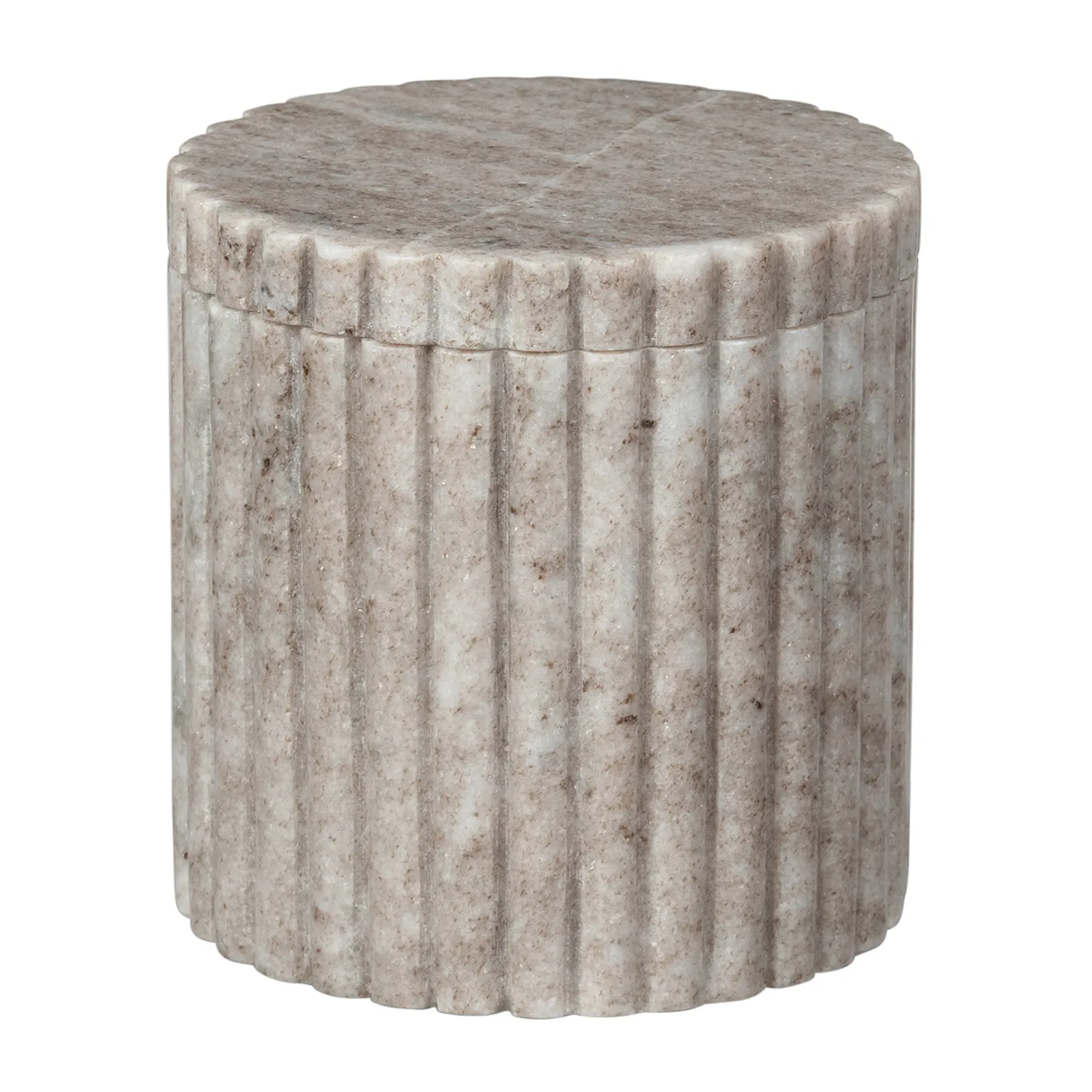 Platon förvaringsburk med lock Ø10 cm, Light brown Broste Copenhagen