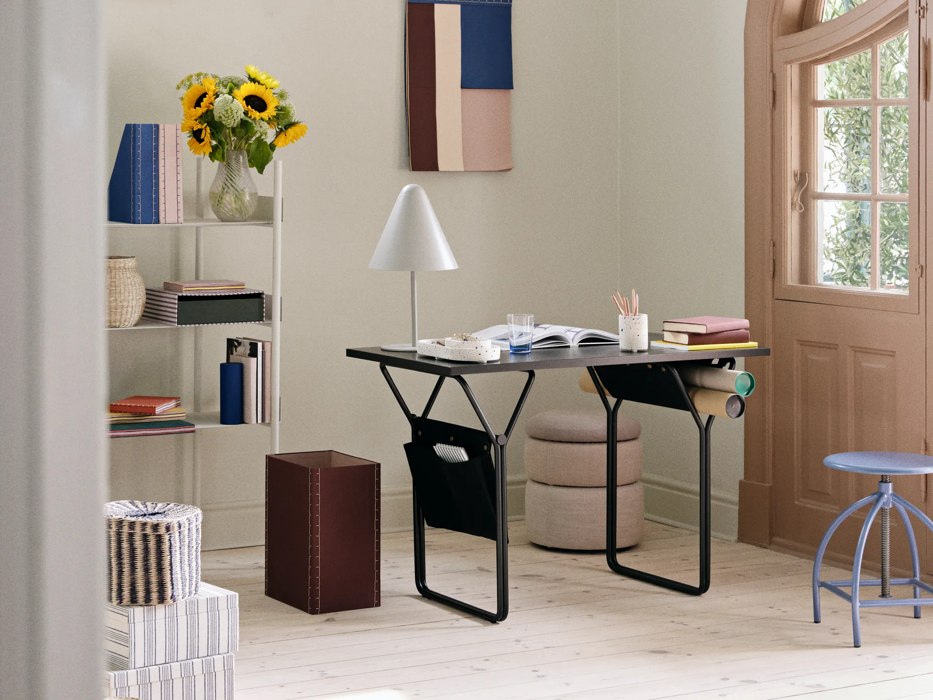 Polly korg 3 delar, Natural-black Broste Copenhagen