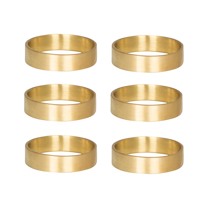 Ring servettring 6-pack, matt mässing Broste Copenhagen