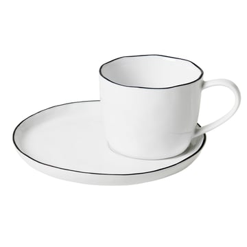 Produktfoto för Broste CPH - Salt - Cup w/ Saucer - Kopp - Large - 15 cl - Ø8,2 x H6,5 cm