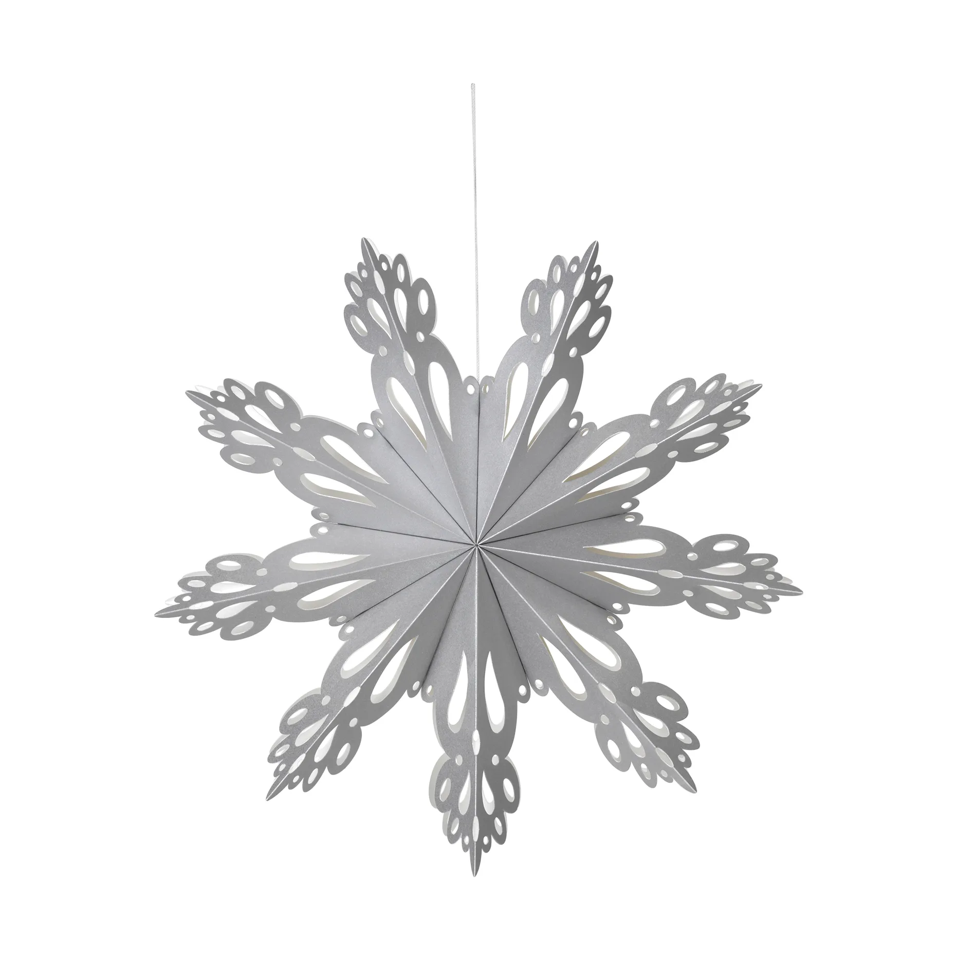 Snowflake adventsstjärna, Silver, M Broste Copenhagen
