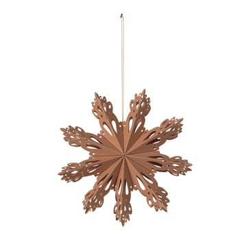 Broste Copenhagen Snowflake juldekoration Indian tan Ø15 cm