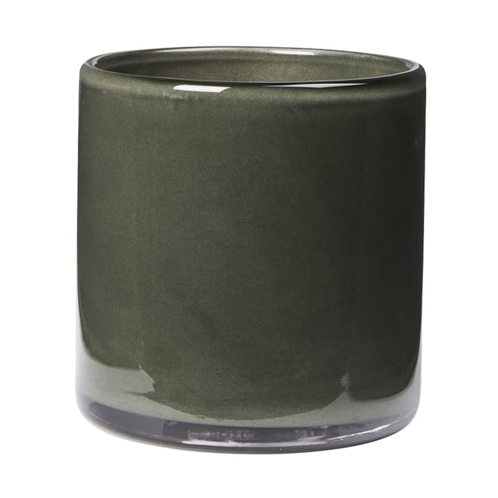 Solai hurricane ljuslykta - Dark Green, Ø8 cm - Broste Copenhagen