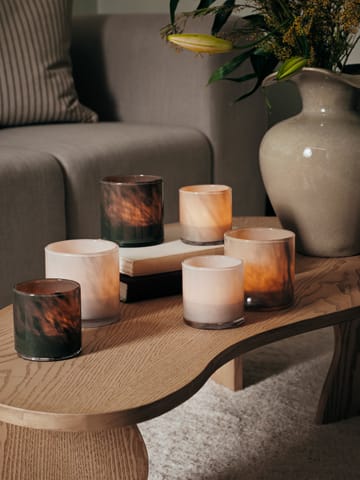 Solai hurricane ljuslykta - Dark Green, Ø8 cm - Broste Copenhagen