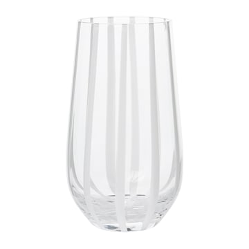 Läs mer om Broste Copenhagen Stripe dricksglas 55 cl Clear-white stripes