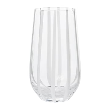 Broste Copenhagen Stripe dricksglas 55 cl Clear-white stripes