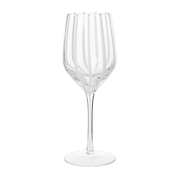 Läs mer om Broste Copenhagen Stripe vitvinsglas 35 cl Clear-white stripes
