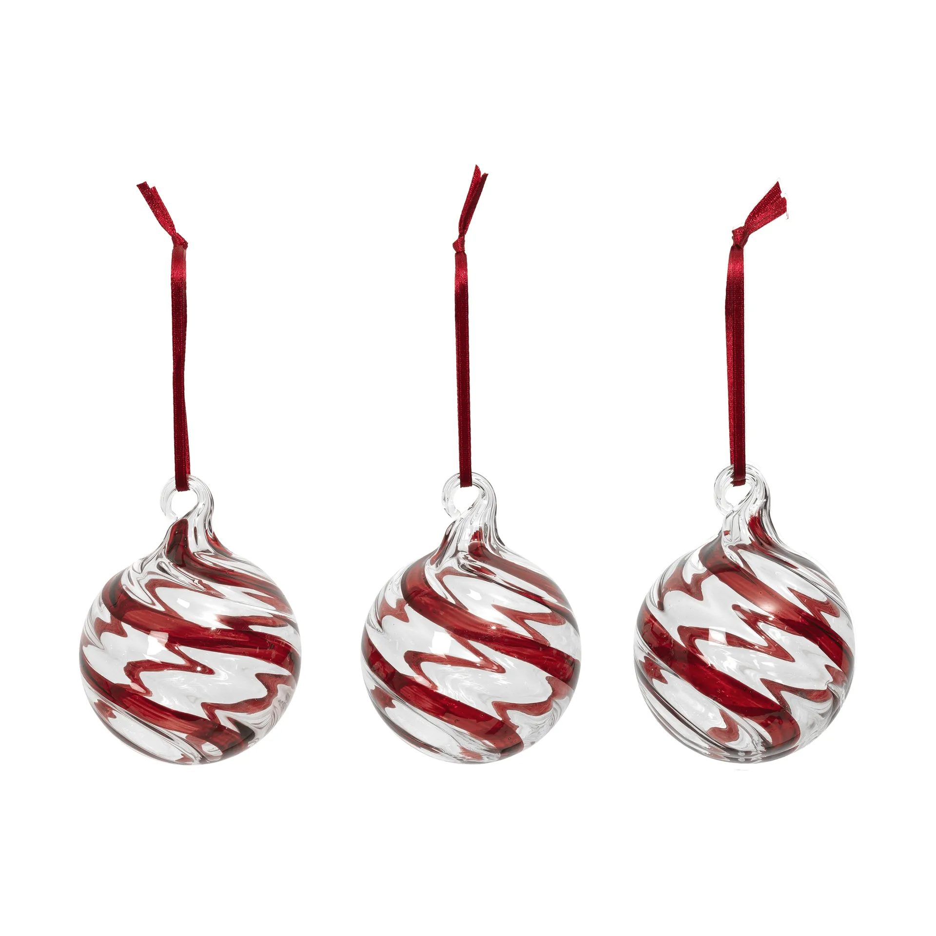 Swirl julgranskula, Deep Red-Clear Broste Copenhagen