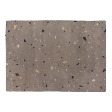 Broste Copenhagen Terrazzo ullmatta 140×200 cm Carafe brown-blue spot