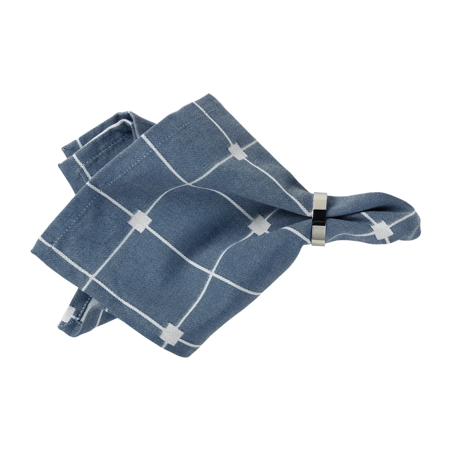Tila tygservett 45x45 cm, Maritime blue-off white Broste Copenhagen