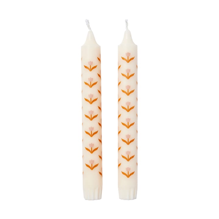 Tulip kronljus 2-pack - White-soft pink - Broste Copenhagen