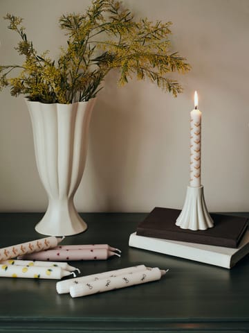 Tulip kronljus 2-pack - White-soft pink - Broste Copenhagen