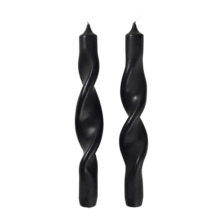 Twist twisted candles skruvade ljus 23 cm 2-pack, Simply black Broste Copenhagen