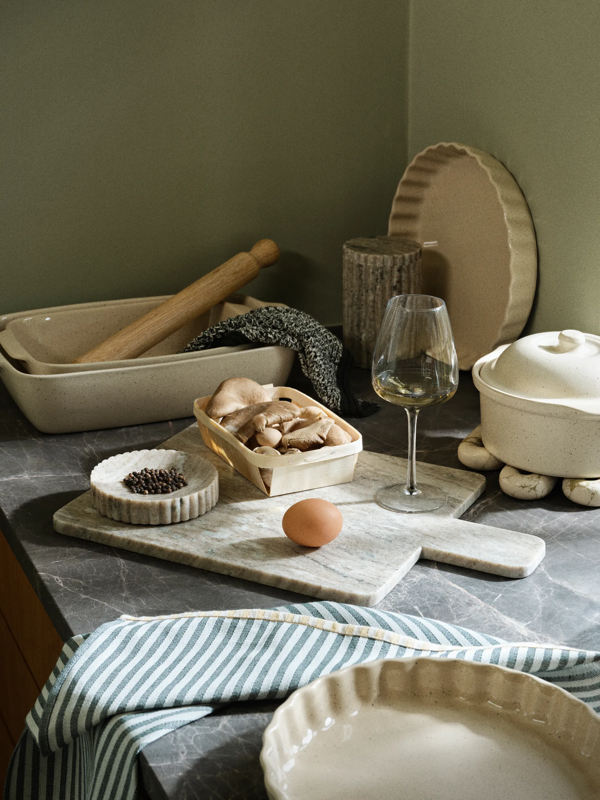 Vig pajform Ø25 cm, Beige Broste Copenhagen