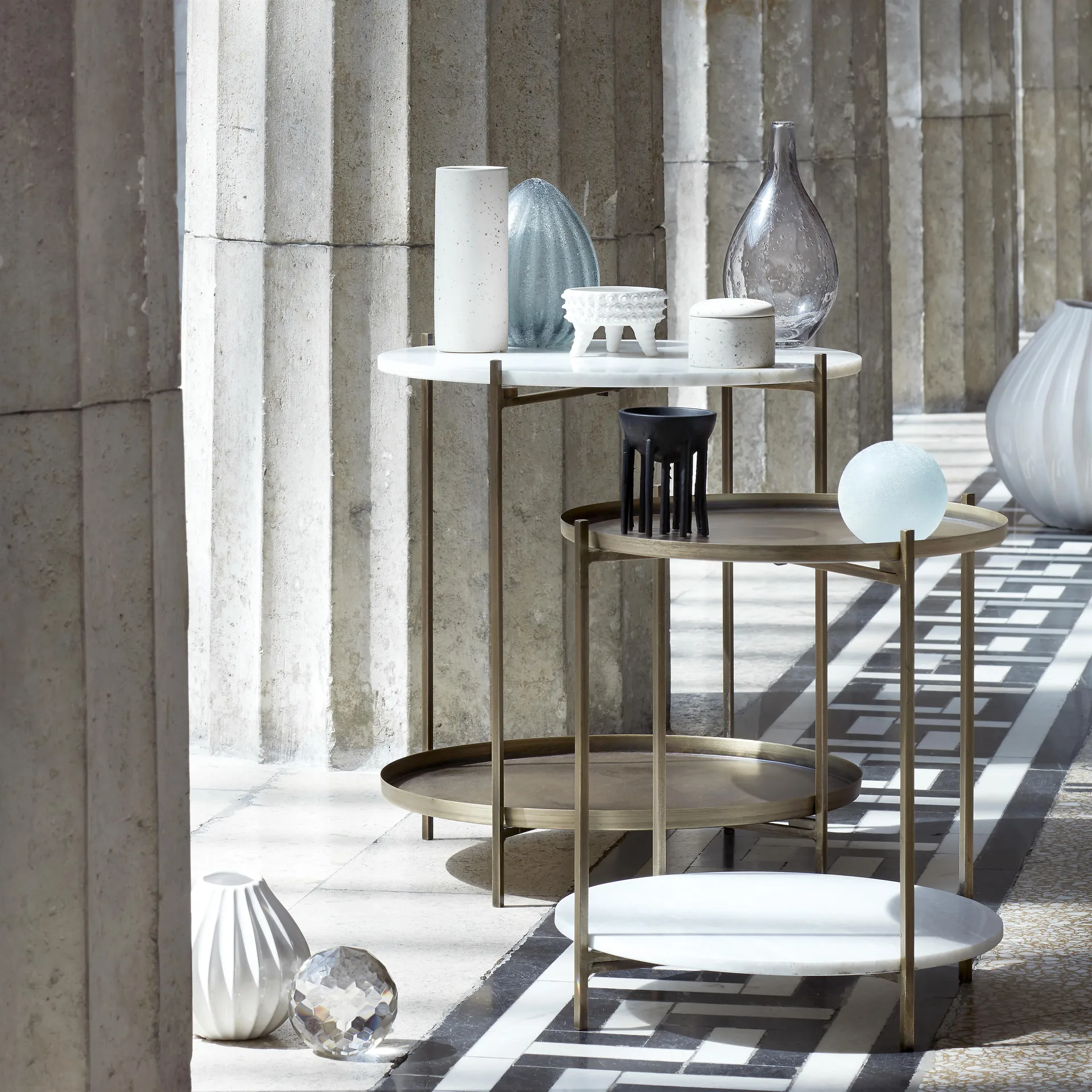 Wide vas ivory, 15 cm Broste Copenhagen