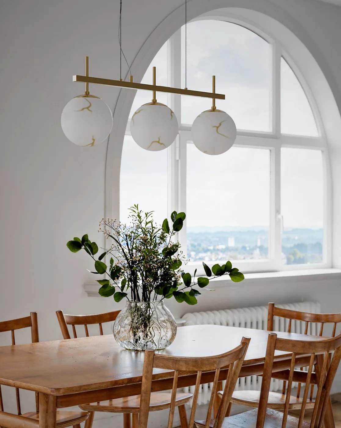 Bellagio taklampa 3-lite, Mässing-vit By Rydéns