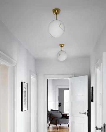 Bellagio takpendel Ø25 cm - Mässing-vit - By Rydéns