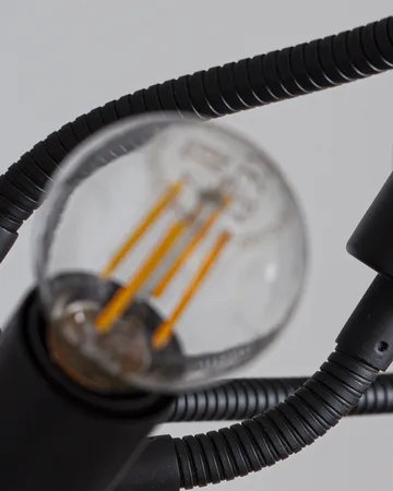 Cappello taklampa Ø82 cm - Matt svart-beige - By Rydéns