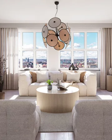 Cappello taklampa Ø82 cm - Matt svart-beige - By Rydéns