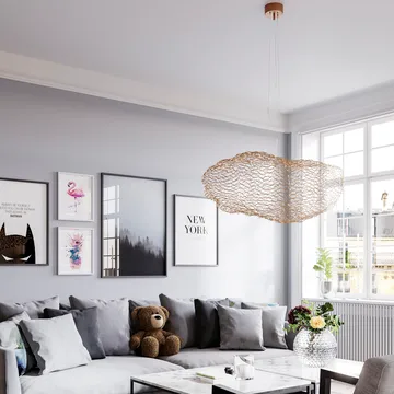 Hayden taklampa - Guldfärgad, 76 cm - By Rydéns