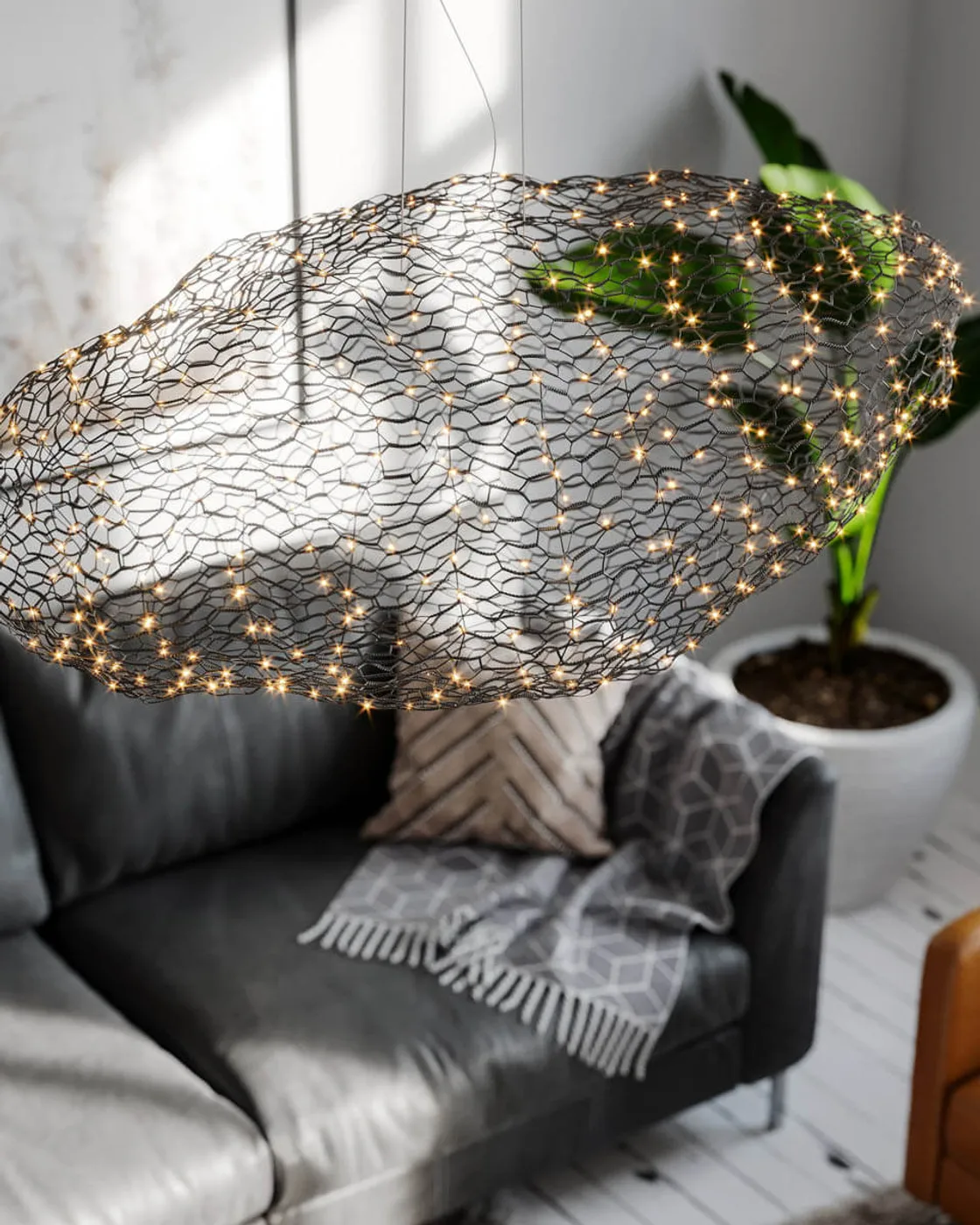 Hayden taklampa, Matt svart, 115 cm By Rydéns