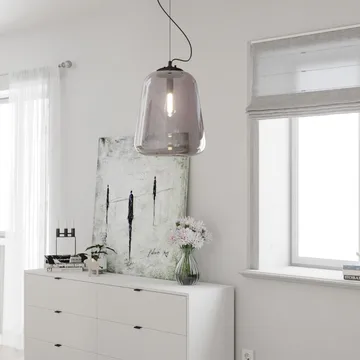 Leola taklampa Ø33 cm - Svart-rökgrå - By Rydéns