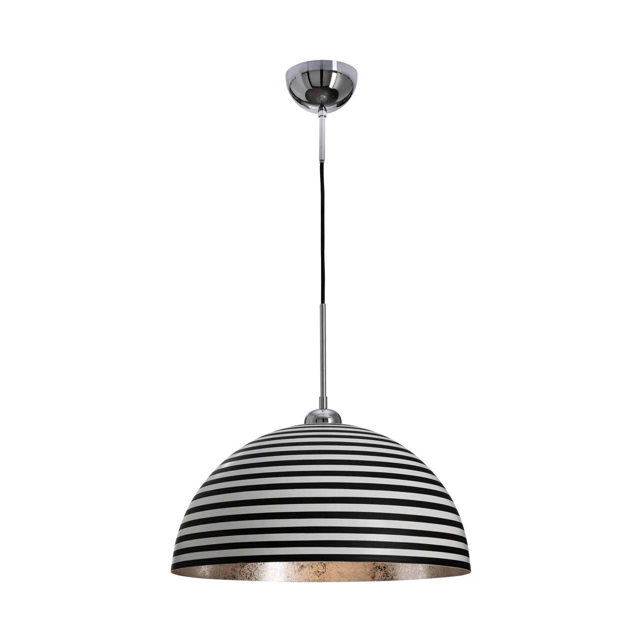 Stripe taklampa, Svart-vit, Ø45 cm By Rydéns