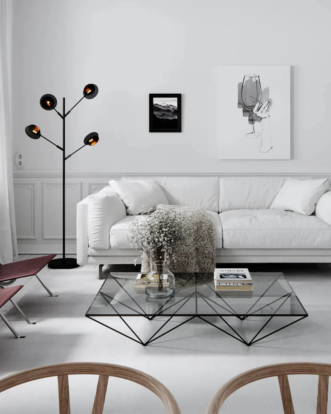 Turno golvlampa 175,5 cm, Matt svart-guld By Rydéns