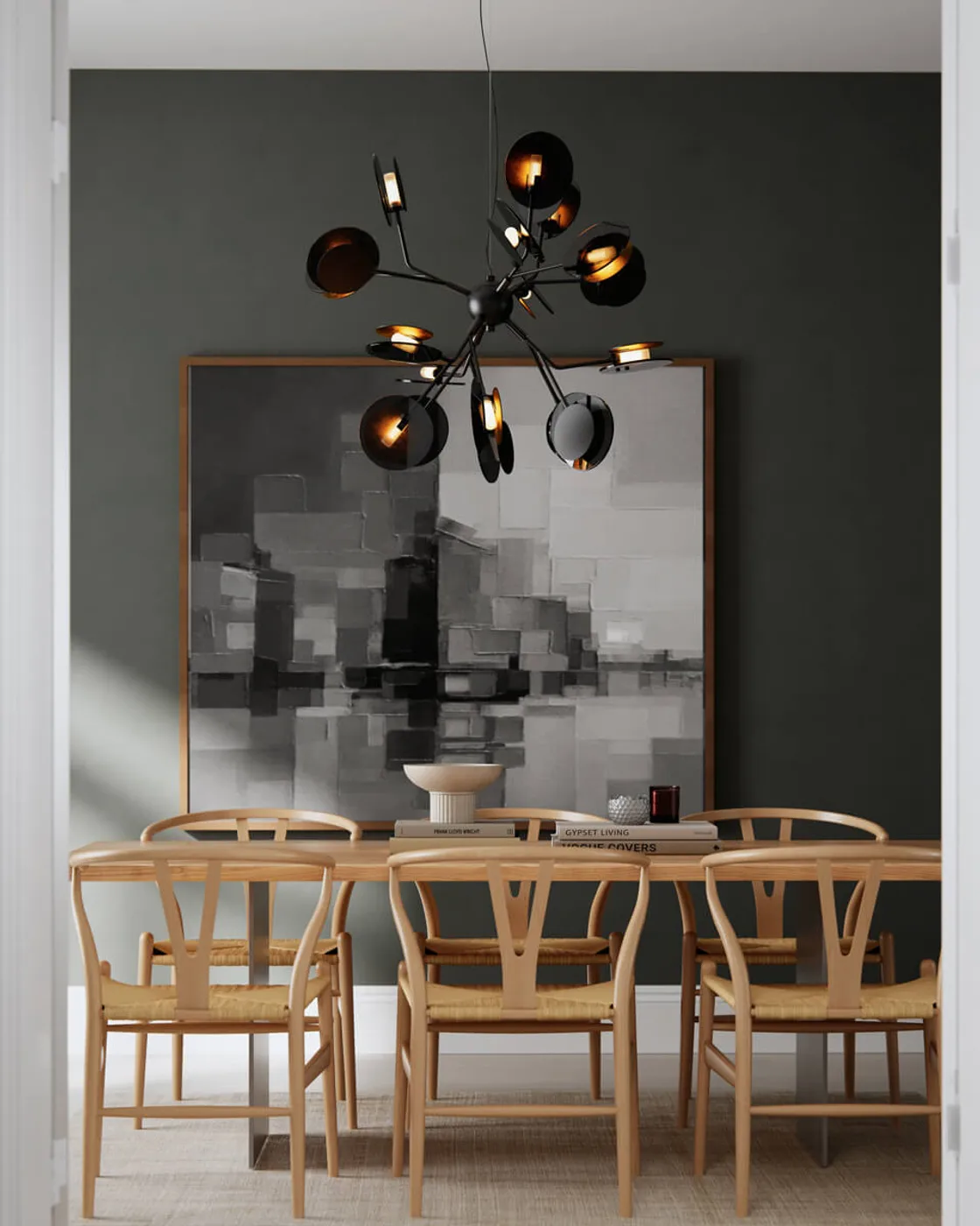 Turno taklampa Ø80 cm, Matt svart-guld By Rydéns