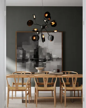 Turno taklampa Ø80 cm - Matt svart-guld - By Rydéns