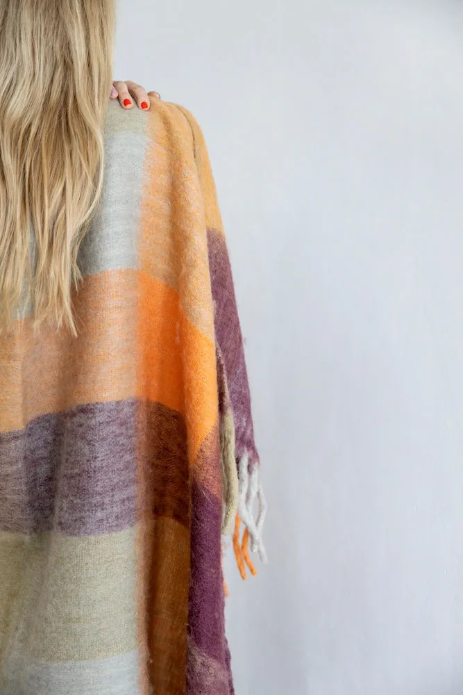 Check pläd, Mixed orange Byon