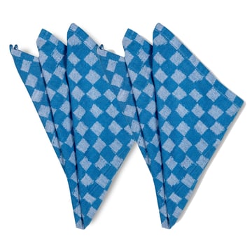 Läs mer om Byon Checki tygservett 2-pack Blå