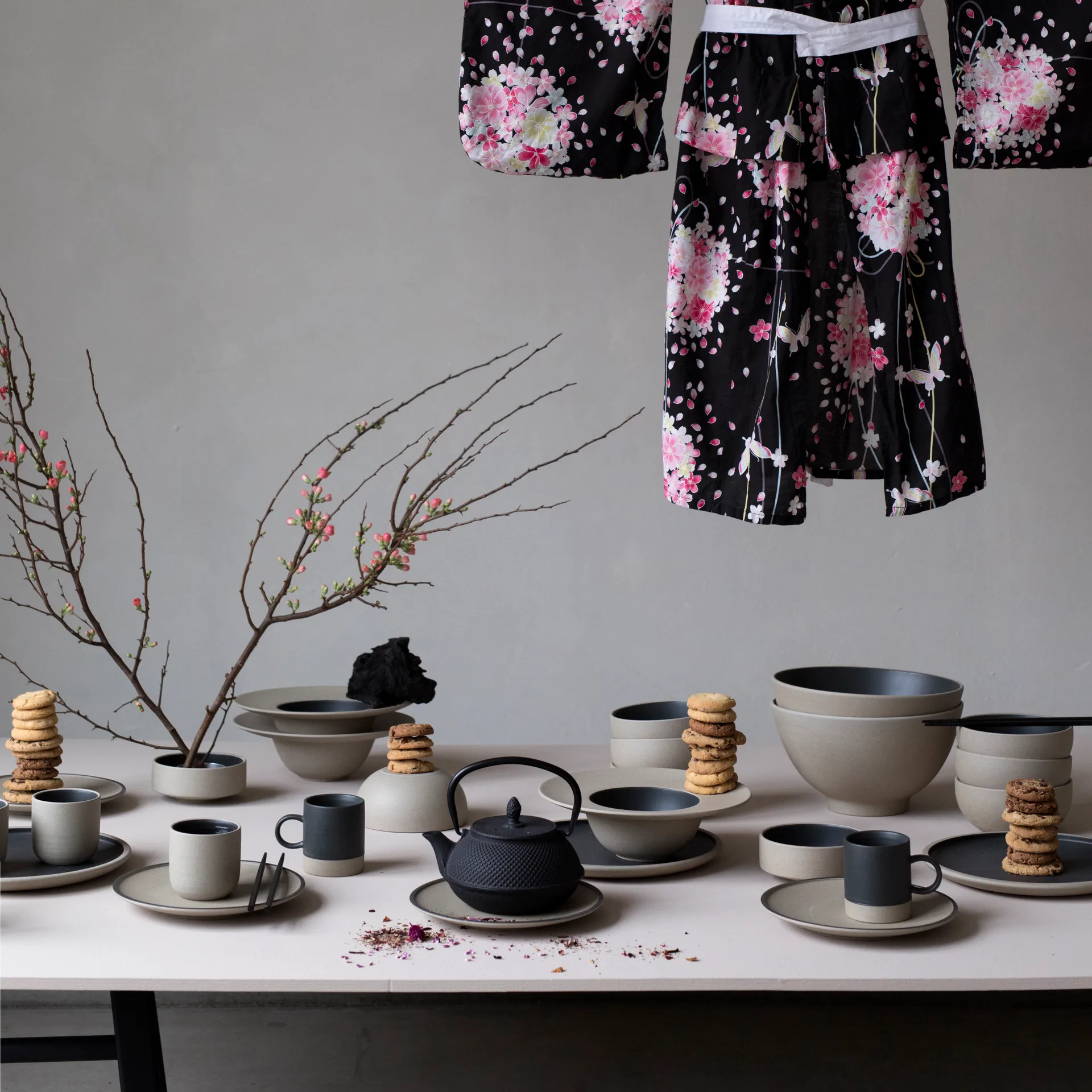 Fumiko tapas skål, Beige-svart Byon