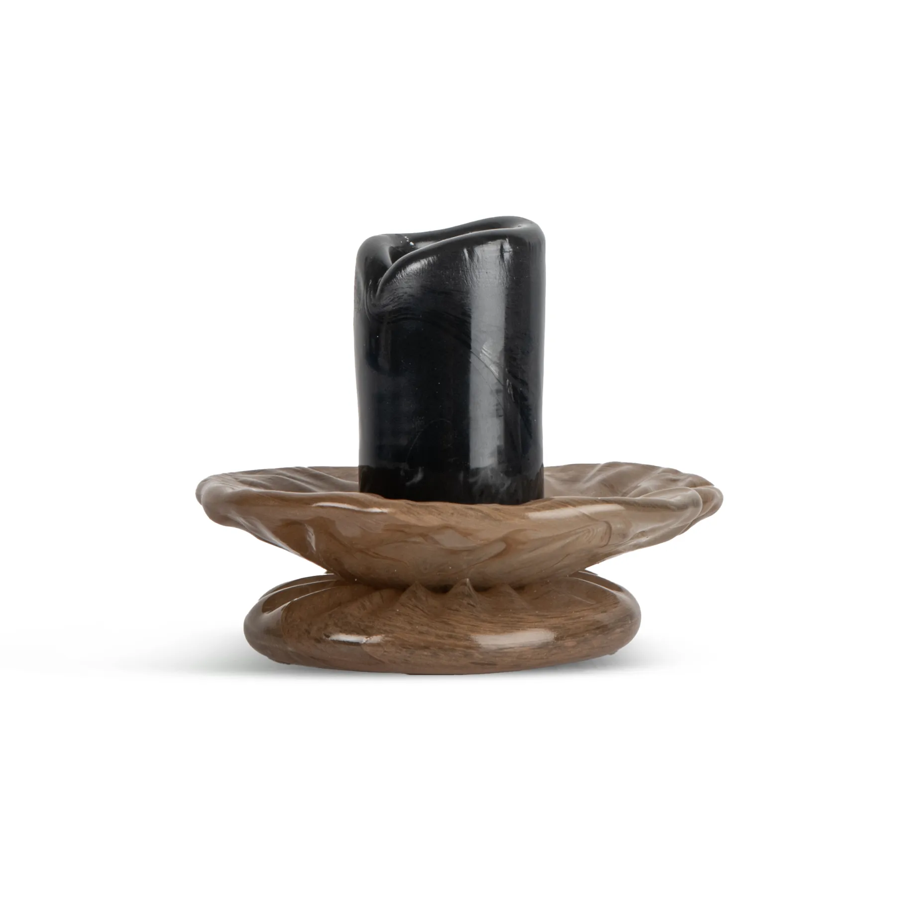 Lara ljusstake XS 9 cm, Svart-beige Byon