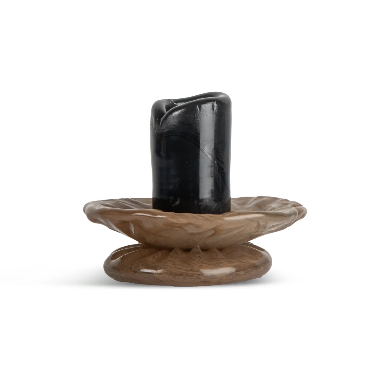 Byon Lara ljusstake XS 9 cm Svart-beige