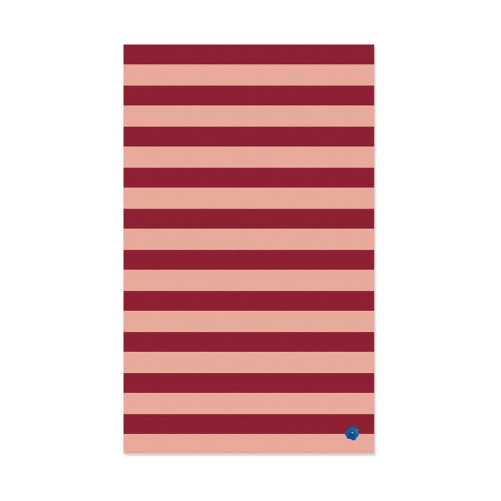 Leya stripe duk 150x250 cm, Röd-rosa Byon